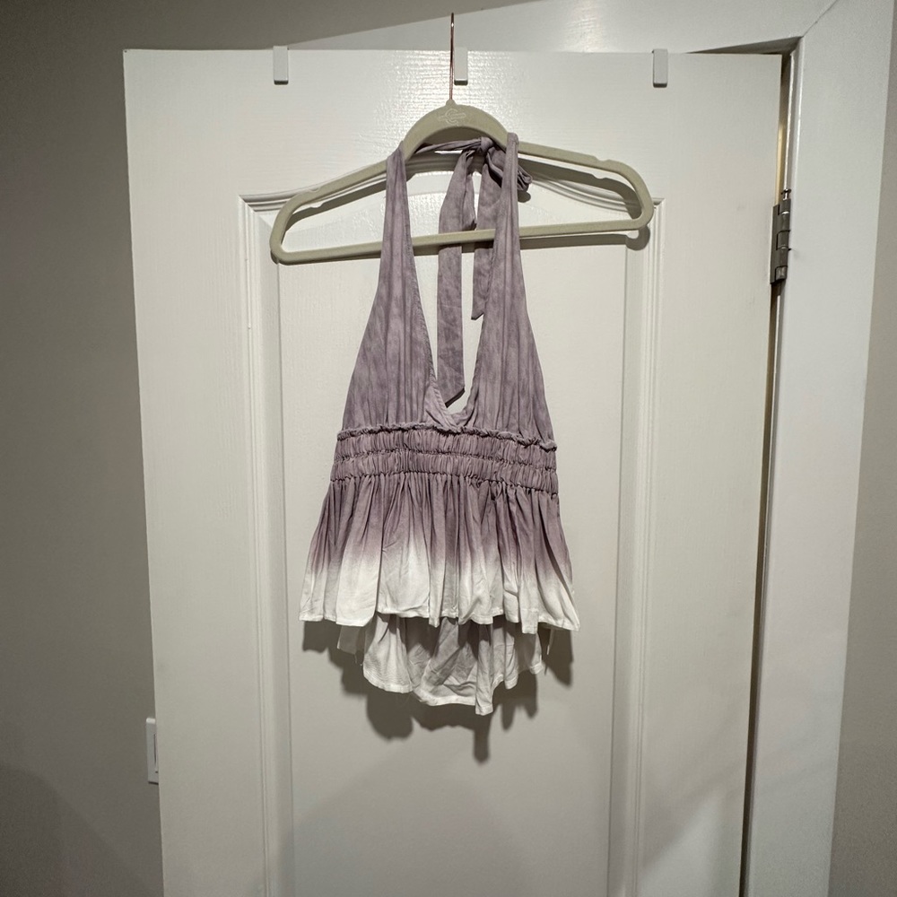 Cropped halter top